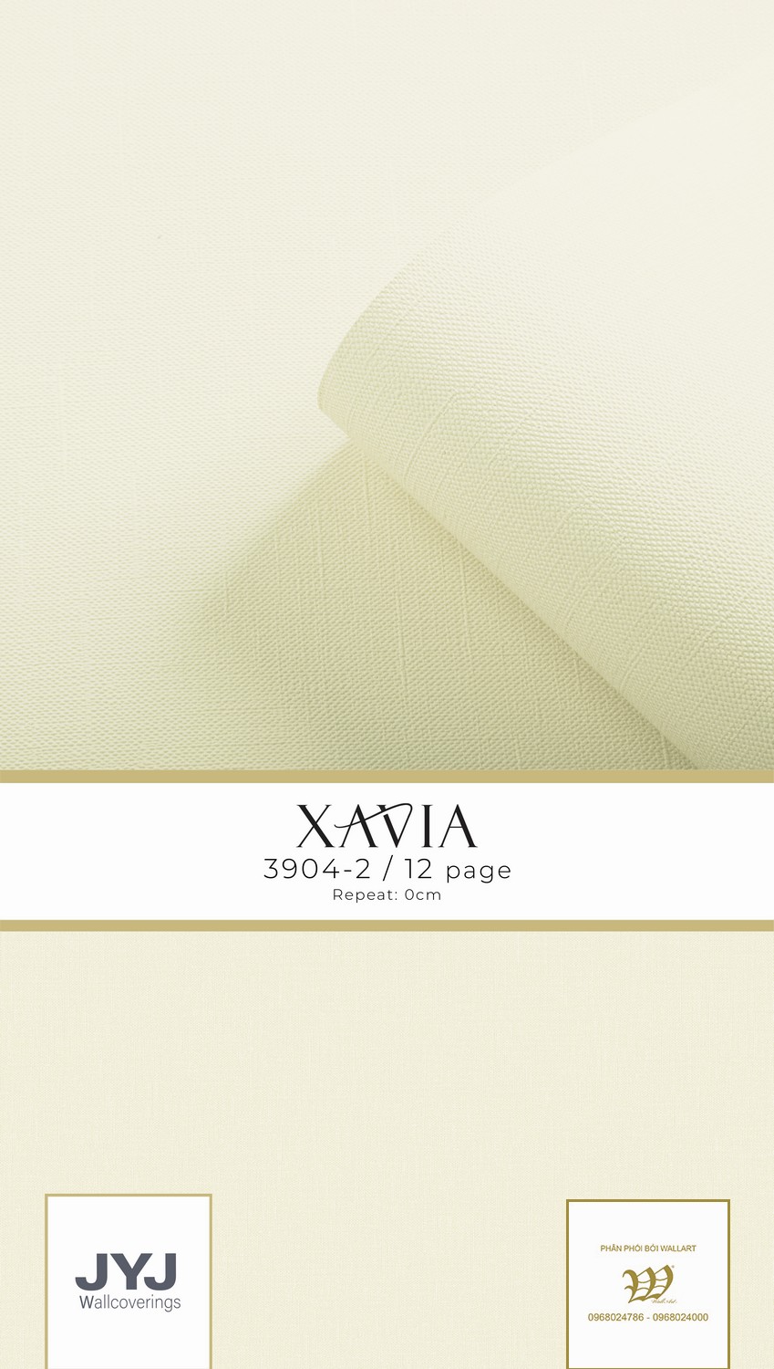 Giấy dán tường màu trắng sữa 3904-2